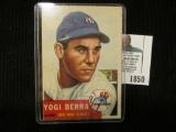 1953 Topps Yogi Berra No. 104 mounted in hard plastic holder.