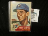 1953 Topps Billy Martin No. 86 mounted in hard plastic holder.