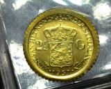 1937 Netherlands 2 1/2 Gulden Gold Piece, Fantasy Coin. A Pattern as such was listed for 1929 (PnA12