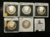 2003 S, 2006 S, 2007 S, 2008 S, & 2009 S Silver Proof Kennedy Half Dollars. (5 pcs.).