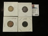 1863,1879,1880,1882 Indian Head Cents