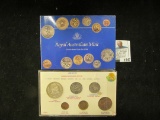 1960's Asorted Date Mexico Six Piece Type Set With Silver Peso, And A 1984 Royal Australian Mint Unc