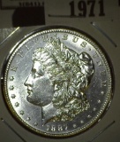 1887 S Morgan Silver Dollar, very Bright and Flashy.