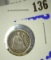 1853 Seated half dime with arrows