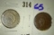 1859 and 1865 Indian head cents