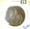 1794 British Condor halfpenny token, Lady Godiva riding a horse in the nude.