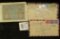 Pair of World War II Postmarked and stamped covers from 