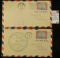 Pair of Rare 1931 First Flight stamped & postmarked covers. Newark, N.J. & Harrisburg, Pa.