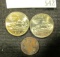 1909 P VDB Lincoln Cent & a pair of 2000 P & D Virginia Statehood Commemorative Quarters, the latter