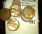 (5) 1939 D Lincoln Cents, R-B Unc to Brilliant Uncirculated.