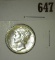 1940 D Mercury Dime, Brilliant Uncirculated.