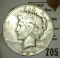 1935 S U.S. Silver Peace Dollar, A scarcer date.