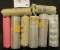 Plastic Coin tube containing a few 1952 P, D & S Jefferson Nickels; 1940 S Solid Date Roll of Lincol