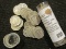 Plastic Coin tube with (50) Mixed date and grade Silver Mercury Dimes. All circulated.