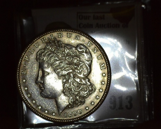 1890 S Morgan Silver Dollar, High grade.