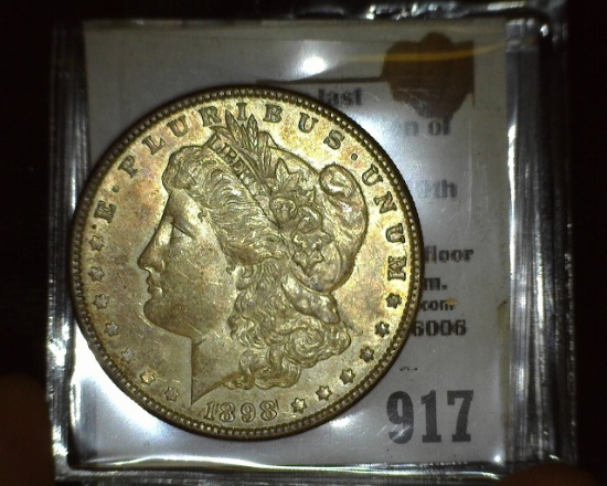 1898 P Morgan Silver Dollar, High grade.