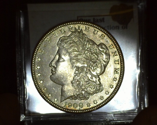 1900 P Morgan Silver Dollar, High grade.