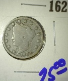 1883 V nickel with cents