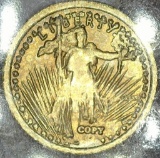 10 k gold replica of the American silver eagle