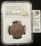 1794 British Condor half penny token slabbed 