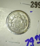 1866 Shield nickel with rays
