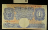 Bank of England One Pound Banknote, EF.