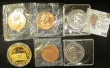 Exonumia lot includes  John Wayne, White house, Denver mint, George Washington, George W Bush, and R