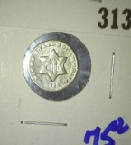1851 silver three cent piece