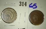 1859 and 1865 Indian head cents
