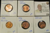 Lincoln memorial cent error lot includes  off center Lincoln cents and Lincoln cents with rim clips