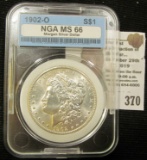 1902 O Morgan silver dollar graded MS 66