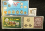 U.S.. Army 2006 colorized coin set, the historic Buffalo nickel set, and U.S. twentieth century coin