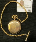 Waltham model 1857 pocket watch manufactured in 1871 with fob.  Working all the way