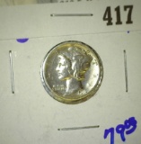 High grade 1916-S Mercury dime