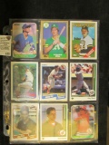 Nine-pocket Plastic page holding (9) Baseball Cards 1987-1990 era. Includes Johnny Ray and others.