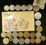 Set of (20) different Liberia Stamps, some in Mint condition & a group of (25) Medals and Tokens.