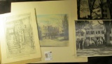 (4) different Pen & Inks of Swarthmoor Hall, England by Rawlings; plus (2) Black & white & (1) color