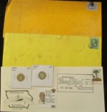 Late 1800 cover addressed to Princeton, Iowa with a green 3c Washington Postage stamp; 1988 Cover Po