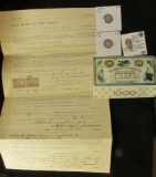 1910P & 14P Barber Dimes; Stamped and Notarized State of Iowa July 3rd, 1900 