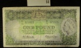 ND (1960) Commonwealth of Australia, Reserve Bank One Pound Currency Pick #34, sign. H.C. Coombs and