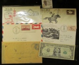 (5) Old Postal Envelope and First Day Covers dating back to 1899; & a Series 1999 high grade One Dol