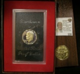 1971 S Silver Proof Eisenhower Dollar in original issue brown box as issued.