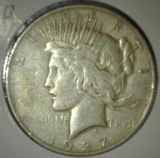 1927 D U.S. Peace Silver Dollar,