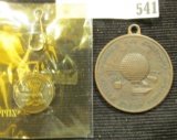 Canada Expo 67 Pendant/Medal. Brass; & a North American Hunting Club Pendant.