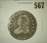 1821 Capped Bust Quarter, VG+