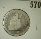 1877 CC U.S. Seated Liberty Quarter.