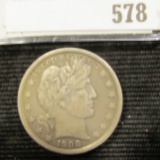 1900 P Barber Half Dollar, VF.