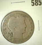 1915 P Barber Half Dollar, Nice Key date.