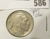 1927 S Buffalo Nickel, Fine with a small toning spot on the obverse head.