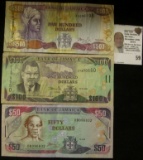 Feb. 15, 1999 Bank of Jamaica Fifty Dollars, January 01, 2004 One Hundred Dollars, & January 15, 200